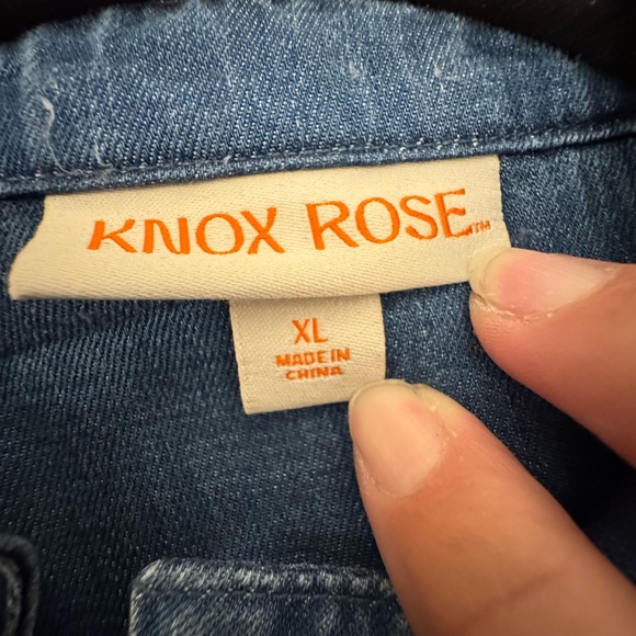 Knox Rose Blue Maxi Buttoned Dress Shirt - Picture 2 of 2